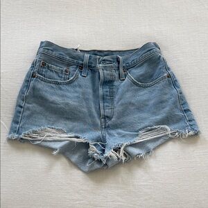 Levi's Light Blue Jean Shorts